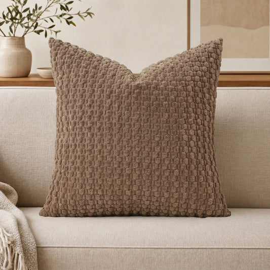 Wabi-Sabi Geometric Bubble Cushion Cover